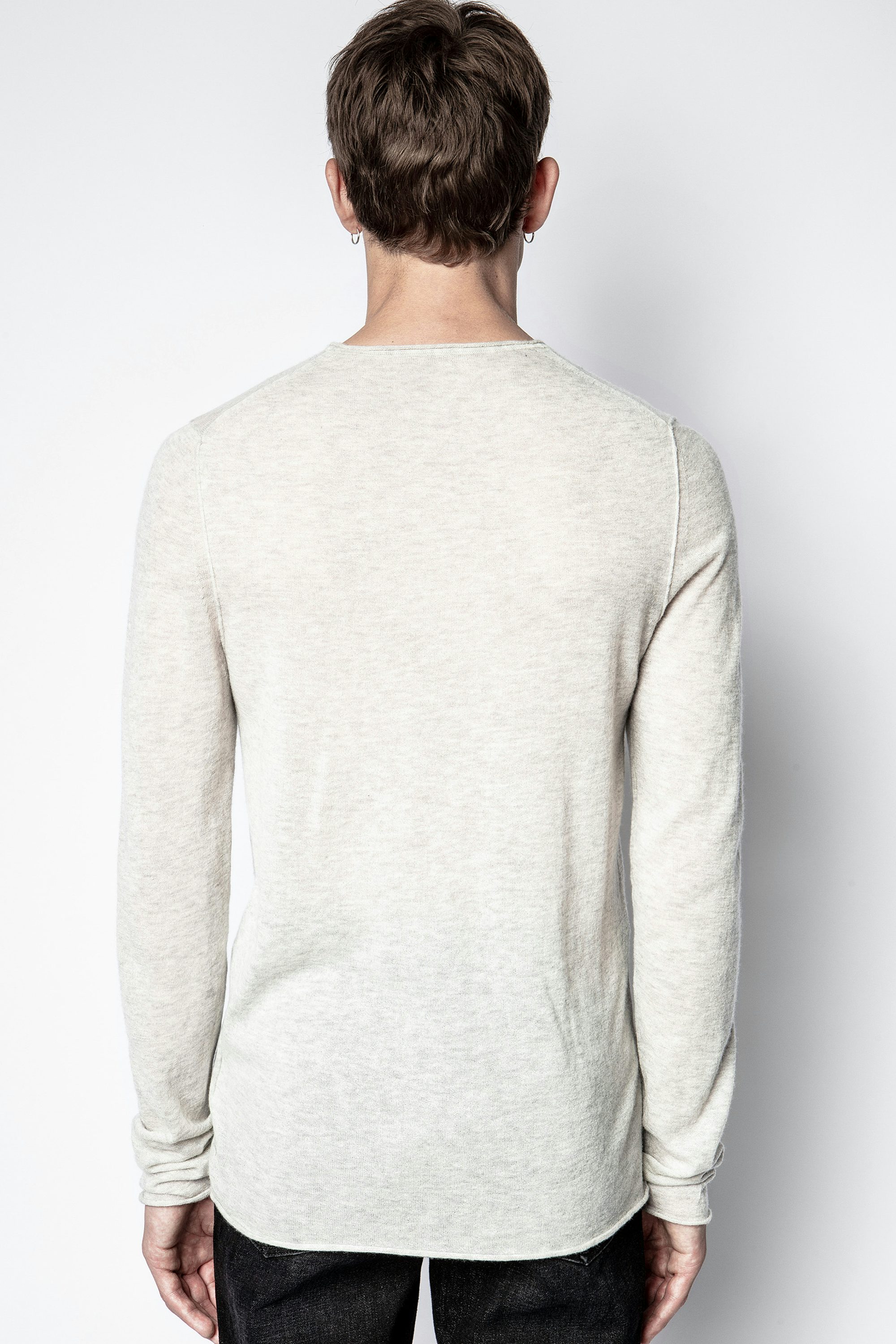 Maglione Teiss Cachemire - Maglione bianco da uomo in cachemire piuma.